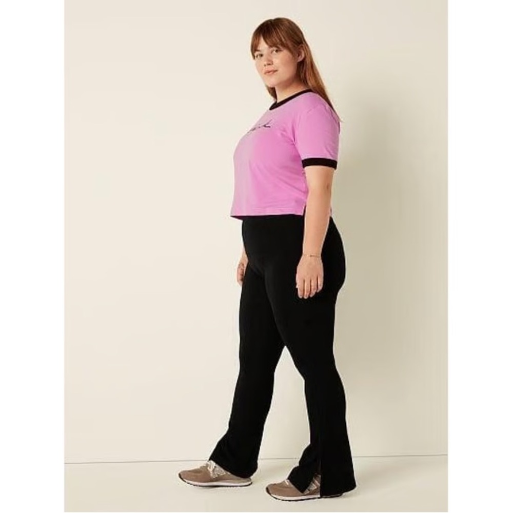Pink Victoria’s Secret Performance Cotton Fold Over Yoga Pants